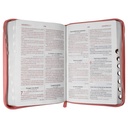 Biblia Reina Valera 1960 Mediana Letra mediana Imitación piel Rosa Flor QR [RVR056cZTILGPJR]