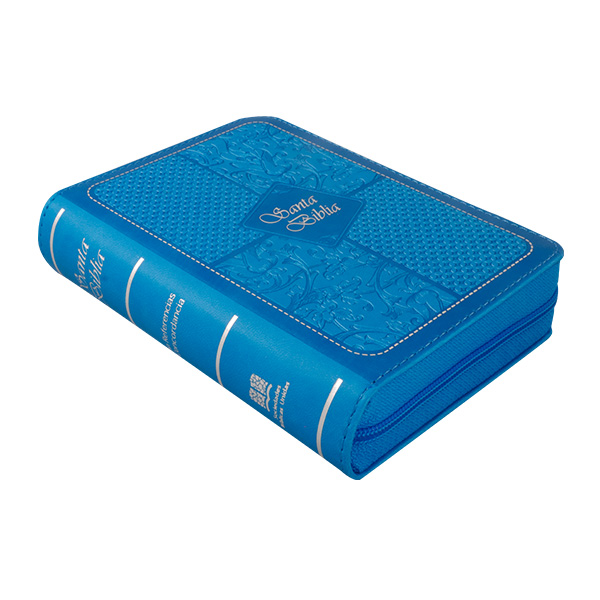 Biblia Reina Valera 1960 Tamaño Bolsillo Letra Mediana Imitación Piel Azul [RVR025cZLG]