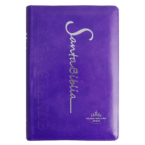 Biblia Reina Valera 1960 Mediana Letra Grande Imitación Piel Morado [RVR065cZLG PE] 