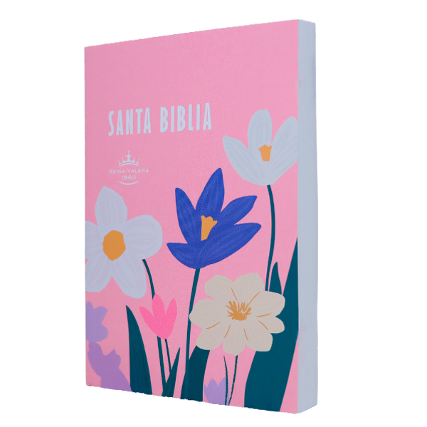 Biblia Reina Valera 1960 Chica Letra Chica Rústica Flores Rosa RVR040e DF 