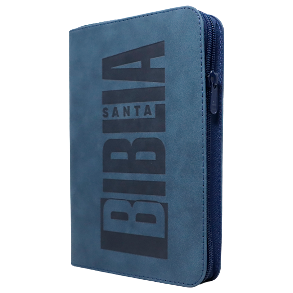 Biblia El Camino La Verdad y La Vida Reina Valera 1960 Mediana Letra Grande Imitación Piel Azul Código QR [RVR066LGZPJR]  