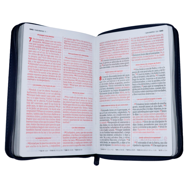 Biblia El Camino La Verdad y La Vida Reina Valera 1960 Mediana Letra Grande Imitación Piel Azul Código QR [RVR066LGZPJR]  