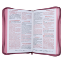 Biblia Reina Valera 1960 Mediana Letra Grande Imitación Piel Rosa Cierre PJR Código QR [RVR065cZLGPJR] 