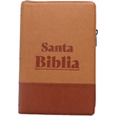 Biblia Reina Valera 1960 Mediana Letra Grande Imitación Piel Camel/ Café QR Cierre Índice PJR [RVR066cLGZTIPJR]  