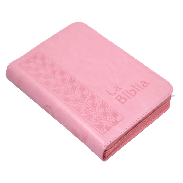 Biblia Traducción Lenguaje Actual Chica Letra Chica Imitación Piel Rosa Cierre [TLA.46ZLM] 