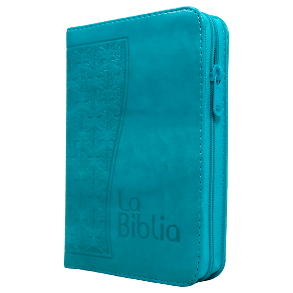 Biblia Traducción Lenguaje Actual Chica Letra Chica Imitación Piel Turquesa Cierre [TLA.46ZLM] 