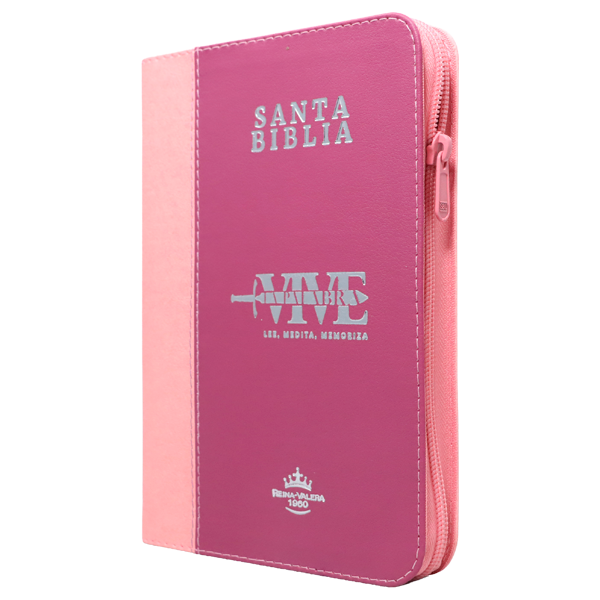 Biblia Vive la Palabra Reina Valera 1960 Mediana Letra Grande Imitación Piel Fucsia Cierre PJR [RVR066LGZTPJR] 