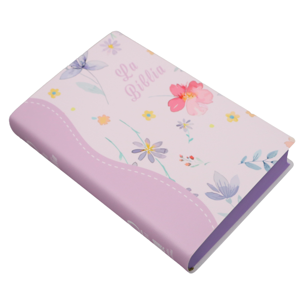 Biblia Traducción Lenguaje Actual Mediana Letra Grande 11 pts Vinil  Canto Morado TLA062LG Flourish 