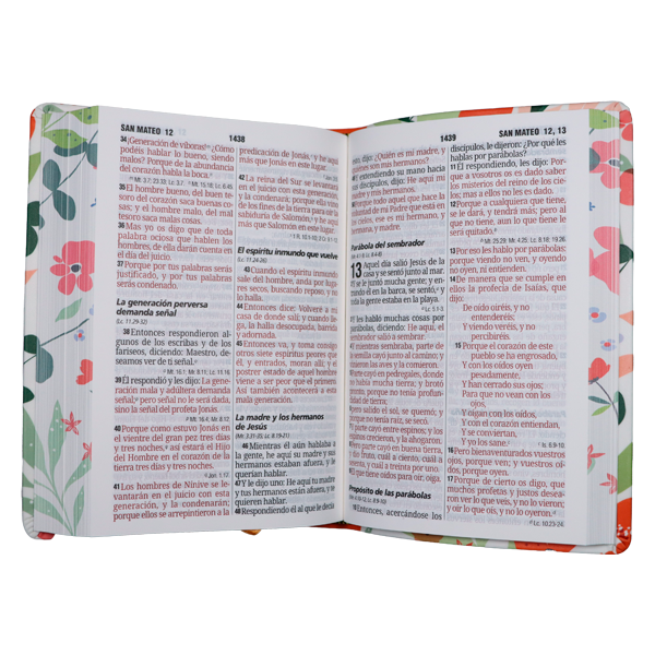 Biblia Reina Valera 1960 Mediana Letra Gigante 14 pts Imitación Piel PU RVR065cLGiPJR Flora 