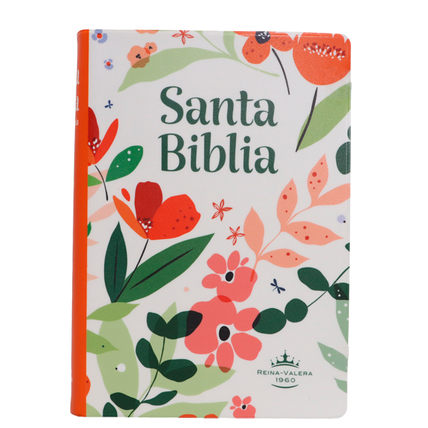 Biblia Reina Valera 1960 Mediana Letra Gigante 14 pts Vinil RVR062cLGiPJR Flora 