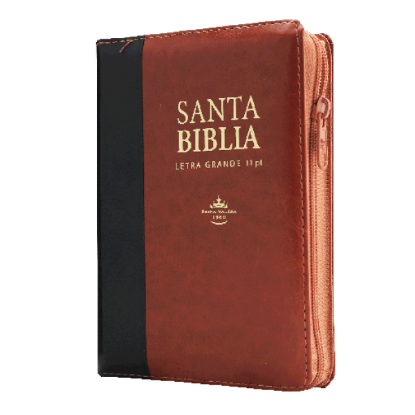 Biblia Reina Valera 1960 Chica Letra Grande Imitación Piel Marrón/Negro [RVR046cLSGiPJRZTI]
