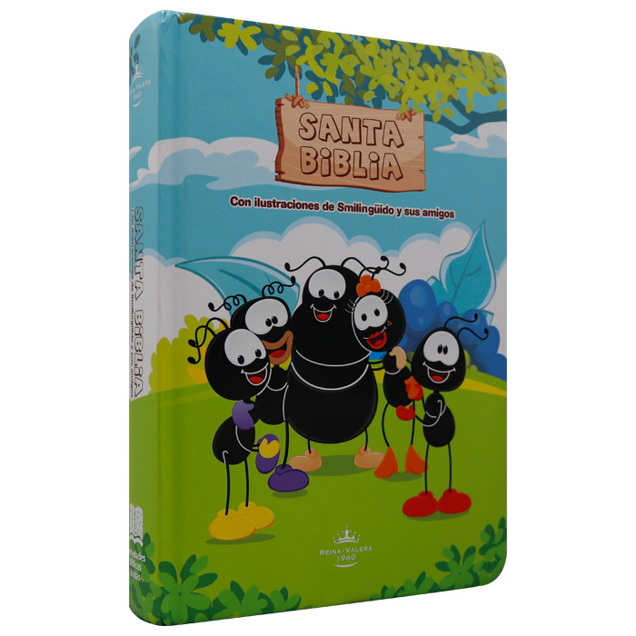 Biblia Infantil Ilustrada Smilinguido Reina Valera 1960 Mediana Letra Grande Tapa Dura [RVR.63cLGPJR]