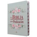 Biblia de Estudio para la Predicación Reina Valera 1960 Grande Letra Grande Aqua Flores [RVR086LGEETI:AZ]