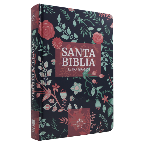 Biblia Reina Valera 1960 Tapa Dura Azul Flores Canto Bronce [RVR063CLGPJR] 