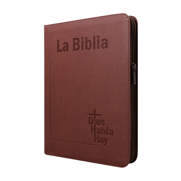 Biblia Dios Habla Hoy Grande Letra Gigante Imitación Piel Café Código QR [DHH085DKZLGi] 
