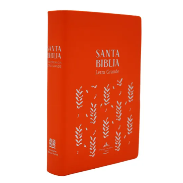 Biblia Reina Valera 1960 Chica Letra Grande Vinil Anaranjado [RVR042cLG SR] 
