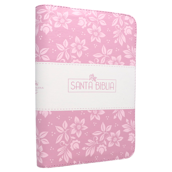 Biblia Reina Valera 1960 Mediana Letra Grande Imitación Piel Rosa Cierre PJR Código QR [RVR065cZLGPJR] 