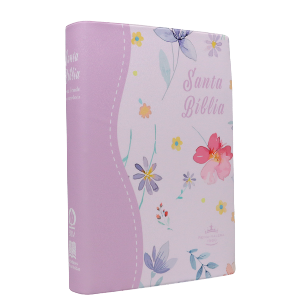 Biblia Reina Valera 1960 Mediana Letra Gigante 14 pts Vinil RVR062cLGiPJR Flourish 
