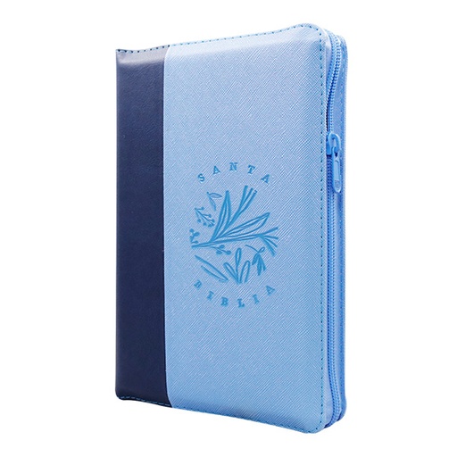 [9789587458879] Biblia Reina Valera 1960 Mediana Letra Grande Imitación Piel Azul/Azul Marino Código QR [RVR066LGZPJR] 