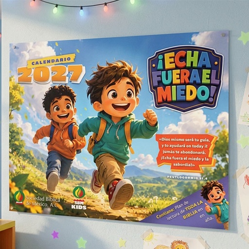 [9781000000857] Calendario Infantil 2027 ¡Echa Fuera el Miedo!