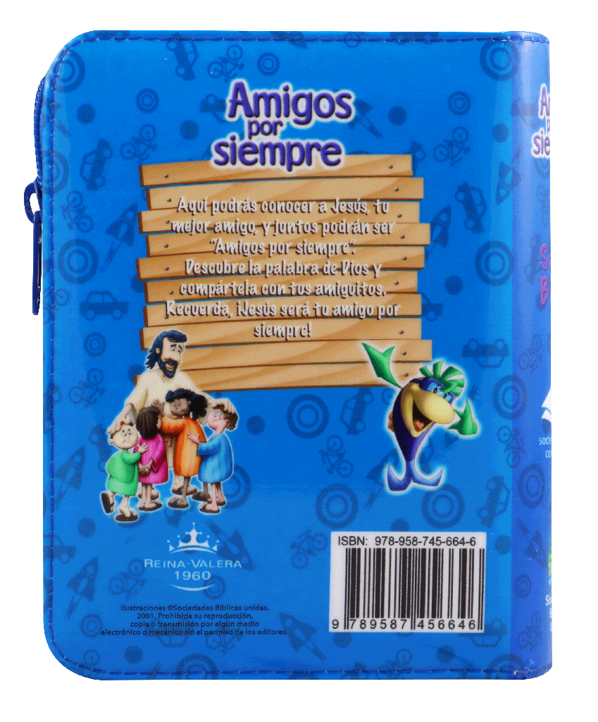 BIBLIA AMIGOS POR SIEMPRE AZUL RVR022cPZLMaPJR