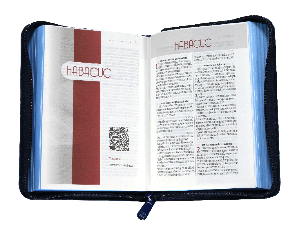 BIBLIA RVR025cZLM PJR COLOR AZUL BRUJULA QR