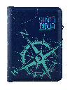 BIBLIA RVR025cZLM PJR COLOR AZUL BRUJULA QR