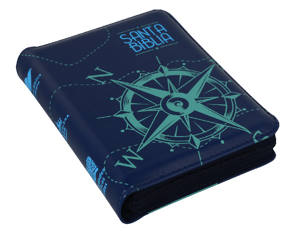 BIBLIA RVR025cZLM PJR COLOR AZUL BRUJULA QR