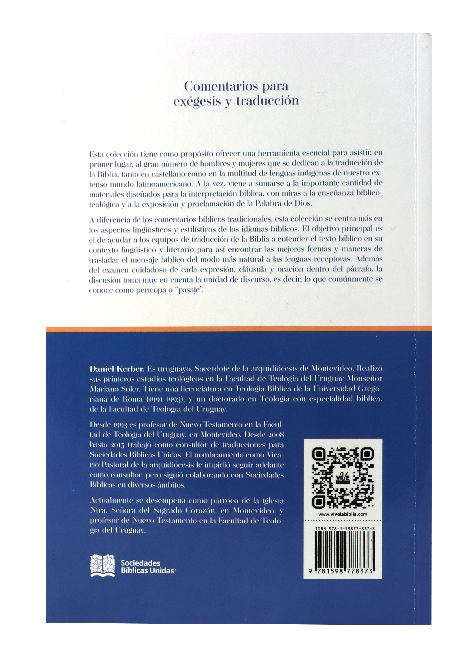 Comentario Bíblico Exegético y de Traducción Cartas de Juan