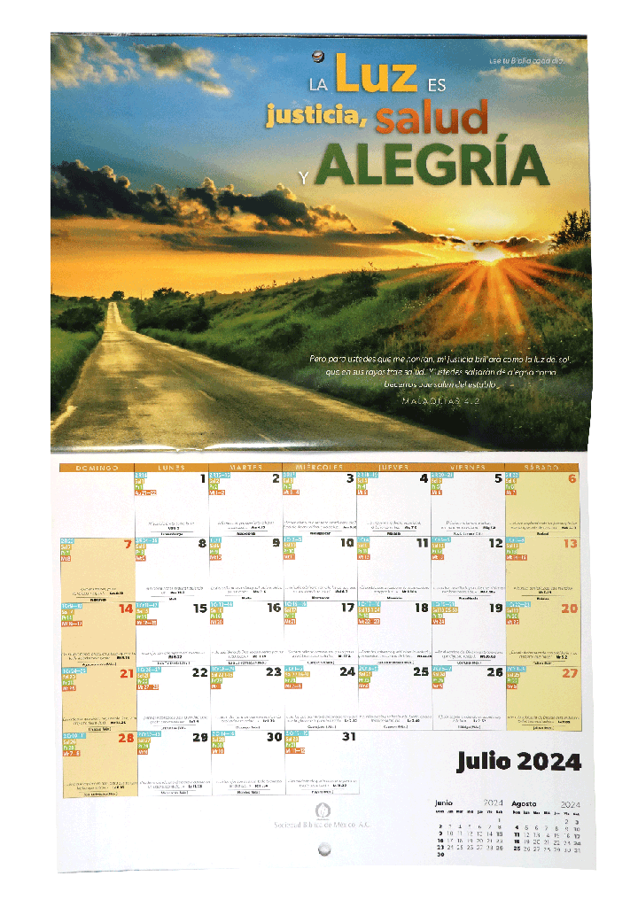 Calendario Paisajes 2024 La Palabra, Luz y Vida