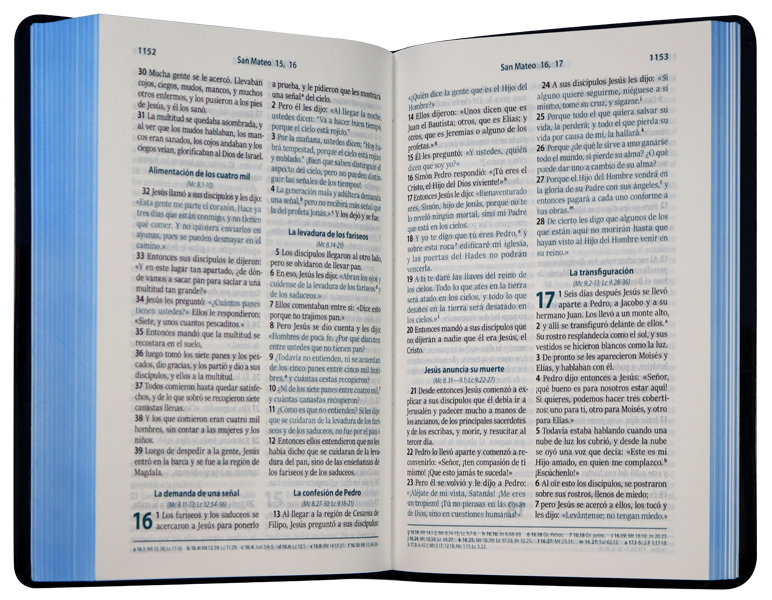 Biblia Reina Valera Contemporánea Mediana Letra Grande Imitación Piel Azul QR [RVC066cLG PJR]