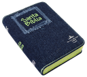 Biblia Reina Valera 1960 Bolsillo Letra Chica Mezclilla Azul Verde [RVR024cJZTILMa PJR]