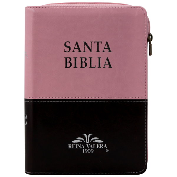 Biblia Reina Valera 1909 Mediana Rosa/Café [VR055ZTI]