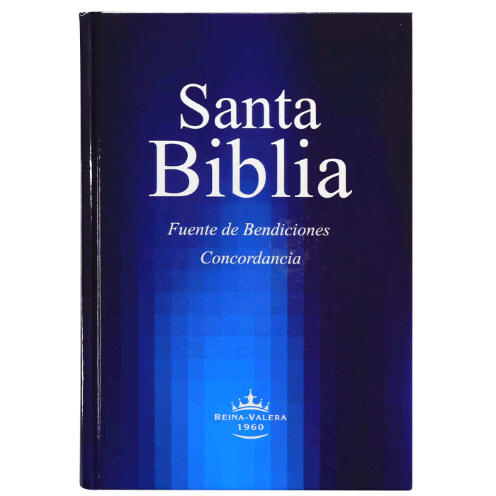 Biblia Fuente de Bendiciones Reina Valera 1960 Chica Letra Mediana Tapa Dura Azul [RVR043cLMFB]