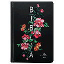 Biblia Fuente de Bendiciones Reina Valera 1960 Chica Letra Mediana Tapa Dura Negro con Flores [RVR043cLMFB]