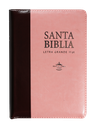 Biblia Reina Valera 1960 Chica Letra Grande Imitación Piel Rosa Marrón [RVR046cZTILSGiPJR]