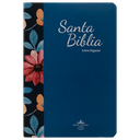 Biblia Reina Valera 1960 Mediana Letra Gigante Tapa Semiflexible Azul Flores [RVR.61ecLGiPJR]