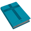 Biblia de Estudio Reina Valera Contemporánea Grande Letra Mediana Imitación Piel Aqua [RVC086EEC]