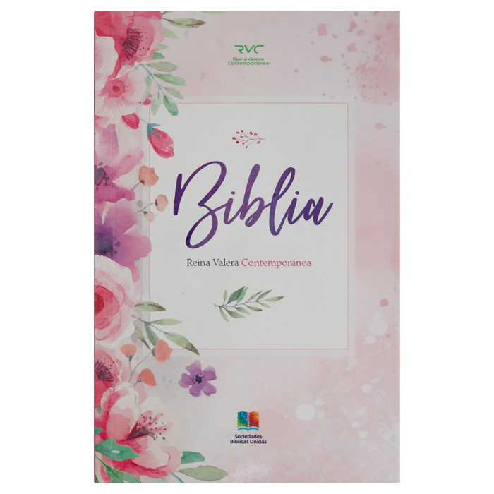 Biblia Misionera Reina Valera Contemporánea Mediana Letra Mediana Rústica Flores [RVC.60ue]