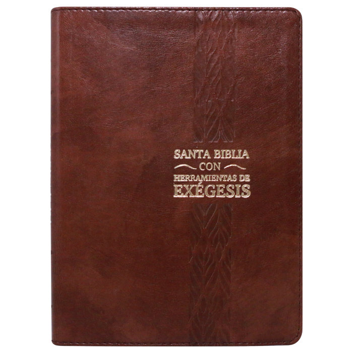 Biblia de Estudio Exégesis Reina Valera 1995 Grande Letra Mediana Imitación Piel Café [RVR95086EEcLM]