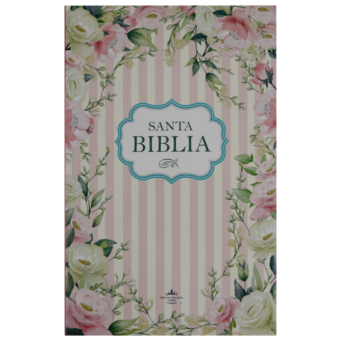 Biblia Misionera Reina Valera Contemporánea Mediana Letra Mediana Rústica Flores y Rayas [RVC.60ue]