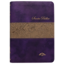 Biblia Reina Valera 1909 Mediana Letra Mediana Imitación Piel Morado Duotono [VR055TI]