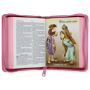 Biblia Infantil Amigos por Siempre Reina Valera 1960 Bolsillo Letra Mediana Vinil Acolchada Rosa [RVR022cZaP]