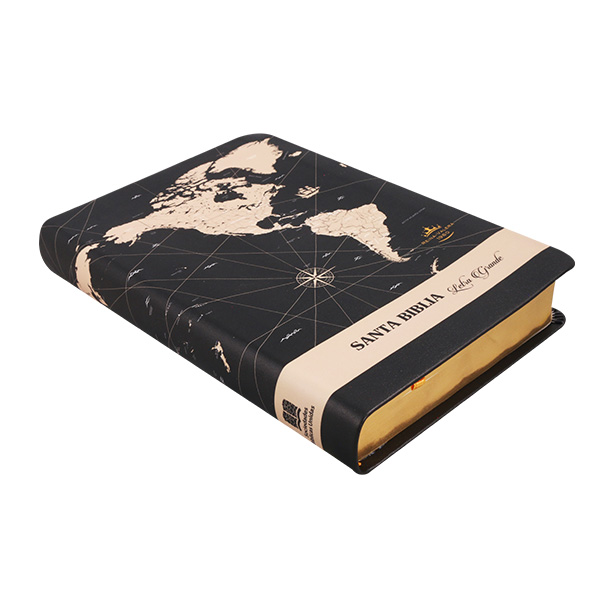 Biblia Reina Valera 1960 Mediana Letra Grande Imitación Piel Negro Mapa [RVR065LG AT] 