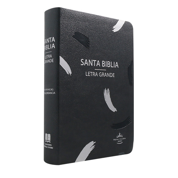 Biblia Reina Valera 1960 Mediana Letra Grande Imitación Piel Gris [RVR065CLG WS] 