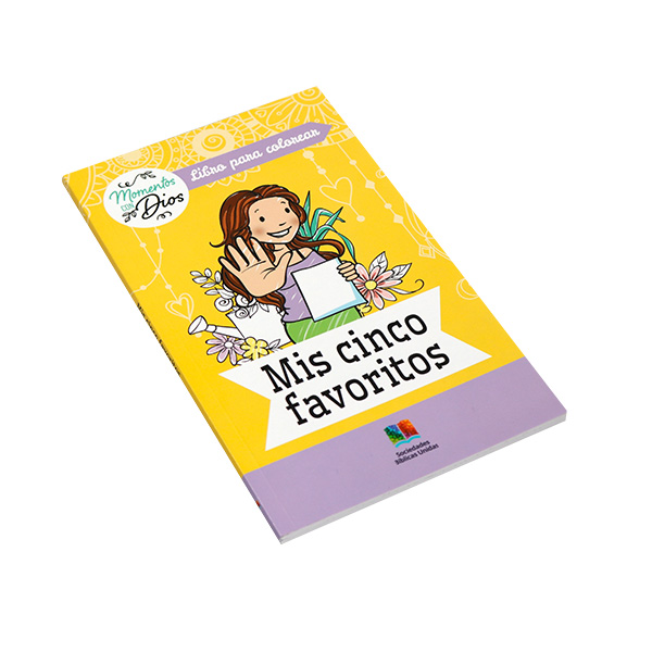 Libro infantil para colorear Mis cinco favoritos  