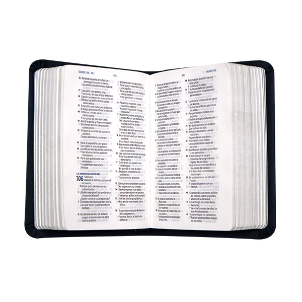 Biblia Reina Valera 1960 Mini-Bolsillo Letra Chica Imitación Piel Azul [RVR016PJR] 