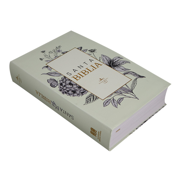 Biblia Reina Valera 1960 Mediana Letra Grande Tapa dura Blanco flores QR [RVR062LGPJR] 