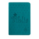 Biblia Traducción Lenguaje Actual Mediana Letra Grande Imitación piel Verde Aguamarina Estrellas [TLA066LGPJR] 