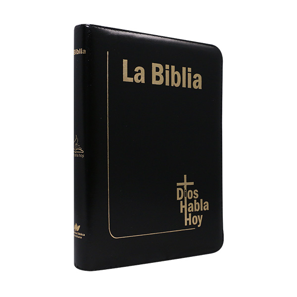 Biblia Dios Habla Hoy Grande Letra Gigante Imitación Piel Negra Código QR [DHH085DKZLGia] 